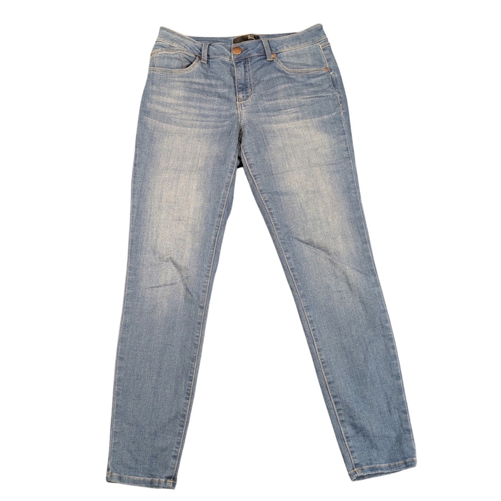 1822 Denim Women's Skinny Mid Rise Blue Normal Wash Jeans Size 8